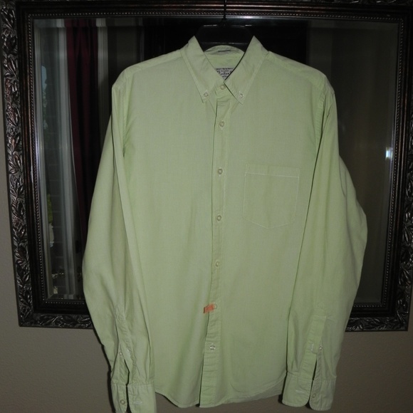 J. Crew green long sleeve dress shirt slim fit Med - Picture 2 of 6